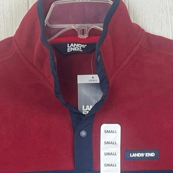 Lands End sweater men’s Small NWT pull over quarter snap super soft !!! - Picture 4 of 8